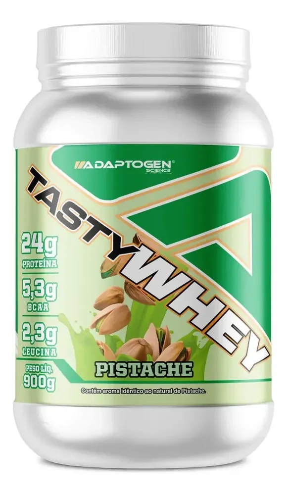 Suplemento Tasty Whey 3w Gourmet Whey Protein Adaptogen Science Pote 900g Sabor Pistache