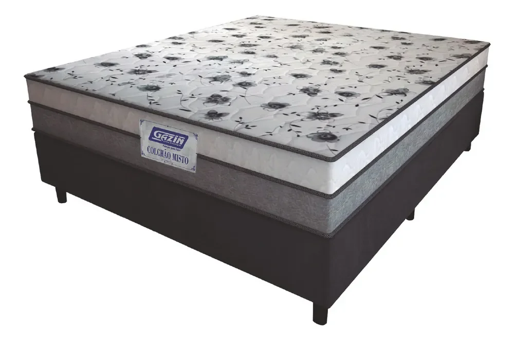 Gazin cama box casal colchão espuma d33 fort 138x188x59cm suporta até 150kg por pessoa
