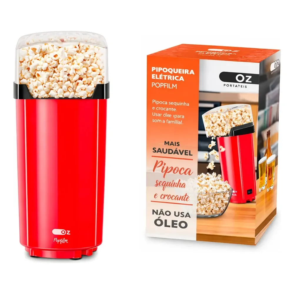 Pipoqueira Elétrica Portátil Sem Óleo Fritura Ar Quente Vermelho 220v 220v