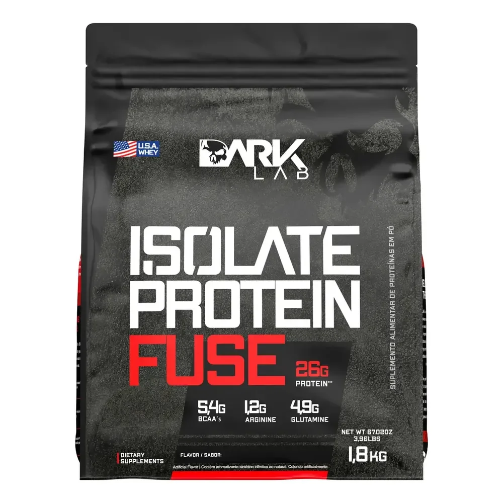 Whey Isolate Protein Fuse Refil 1,8kg Dark Lab - Mp Importad Sabor Creme De Avelã