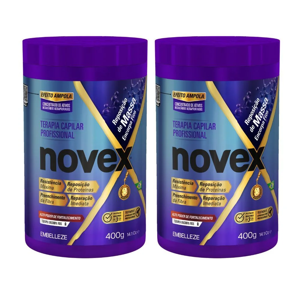 Kit 2 Creme de Tratamento Novex Reposição de Massa 400g
