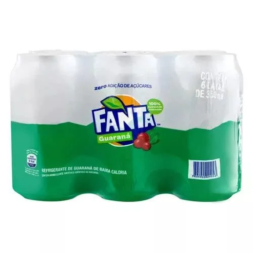 Pack de Fanta Guaraná Zero 350ml 6 unidades