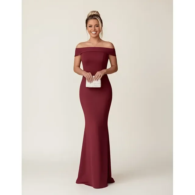 Vestido Longo Moda Instagram Lindo Ombro A Ombro Com Bojos