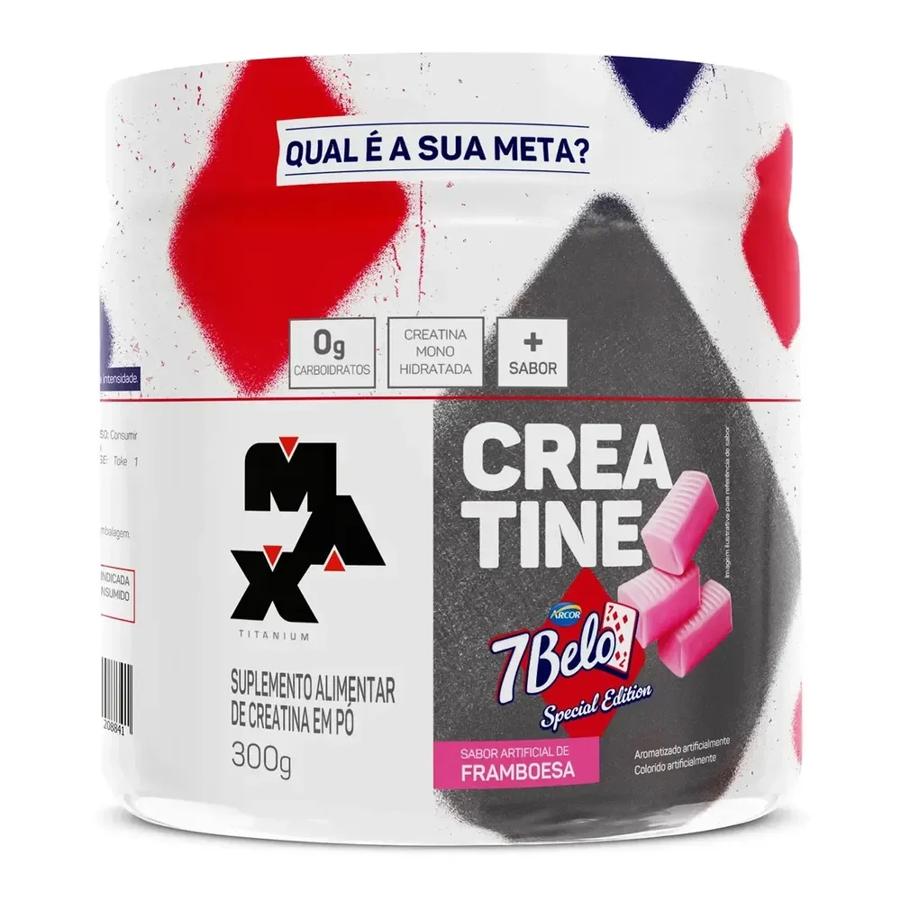Max Titanium 7 Belo Creatina Creatine Pó 7 Belo - Artificial Framboesa