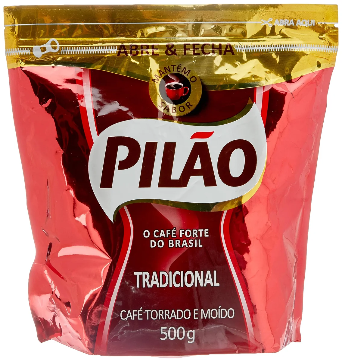 Café Pilão Torrado e Moído Tradicional Abre e Fecha 500g