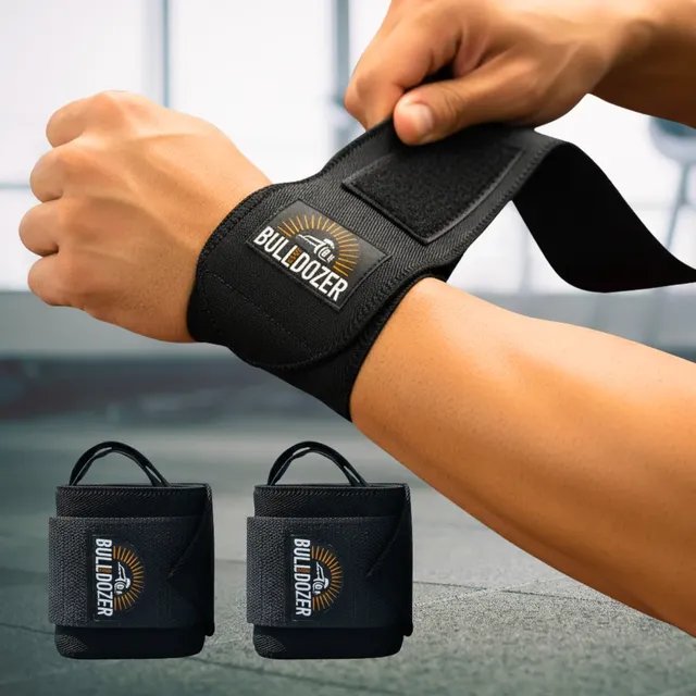 Par Munhequeira Elástica Pro Compressão Ajustável Musculação