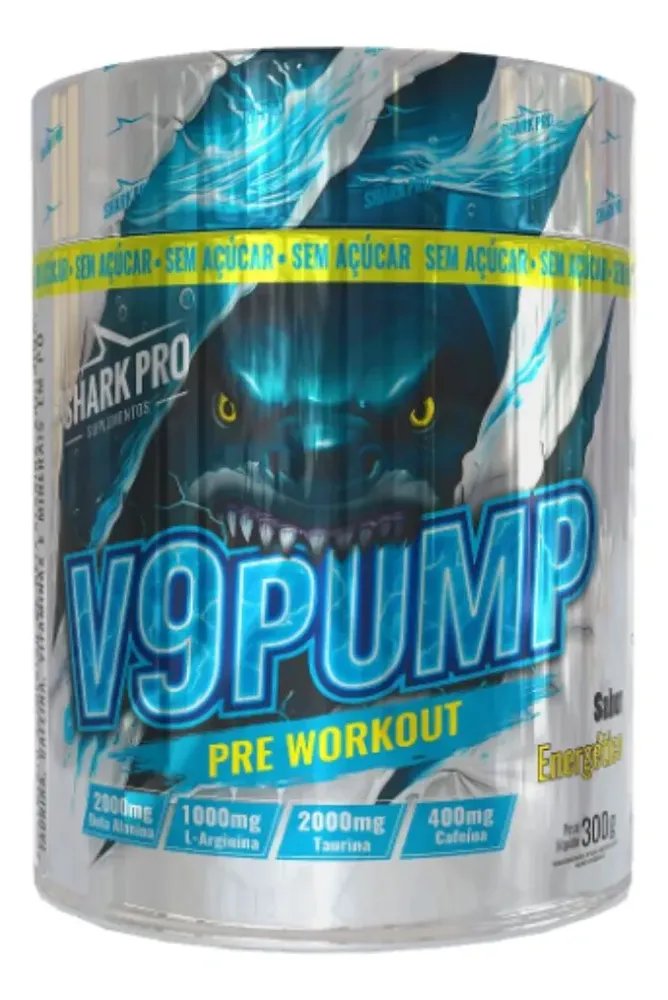 Pre Treino V9 Pump 300g Energetico - Shark Pro Energético