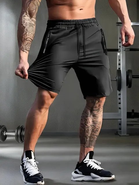 Bermuda Masculina Slim Fit De Poliamida Esportiva Fitness
