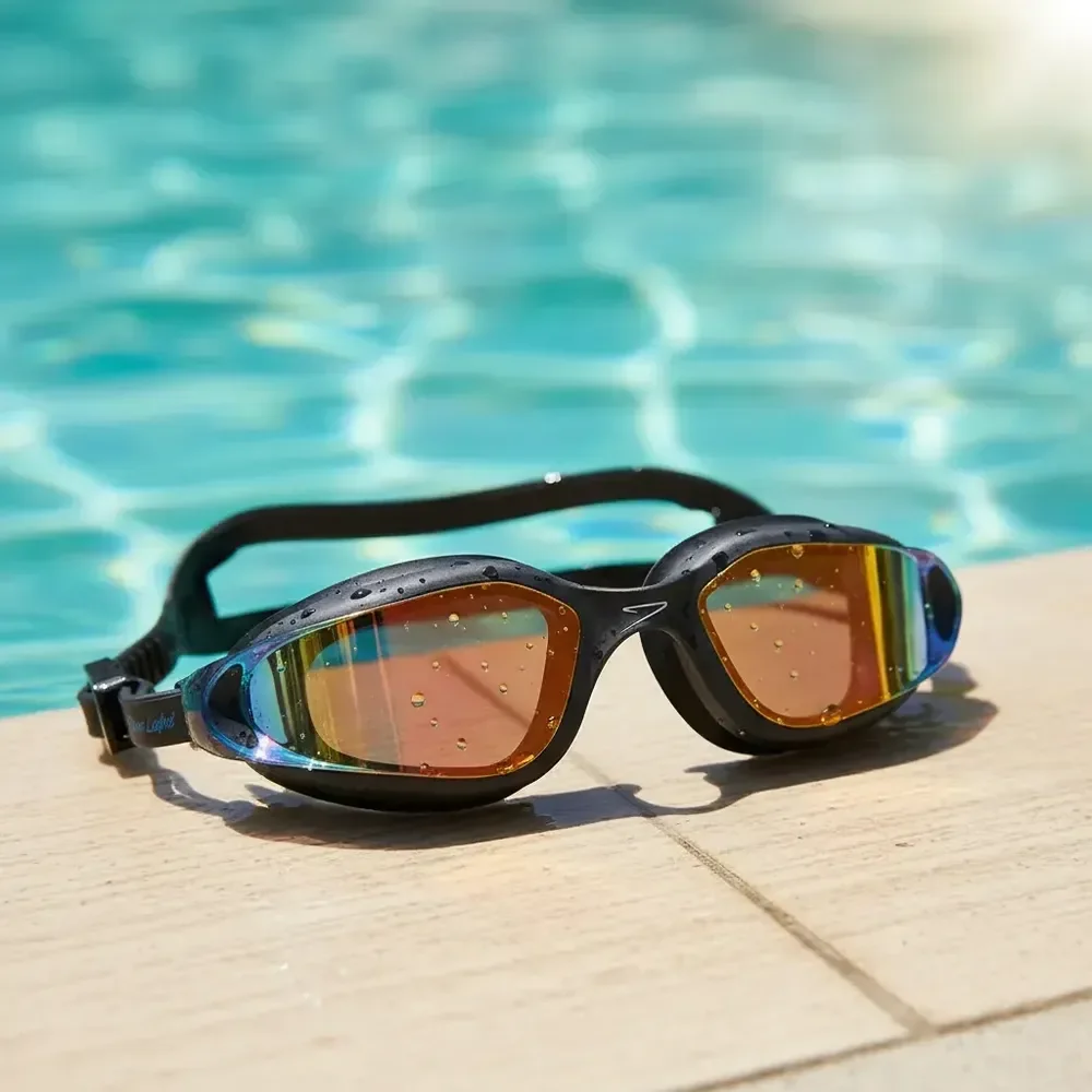 Óculos Natação Espelhado Speedo Poseidon Cor Preto