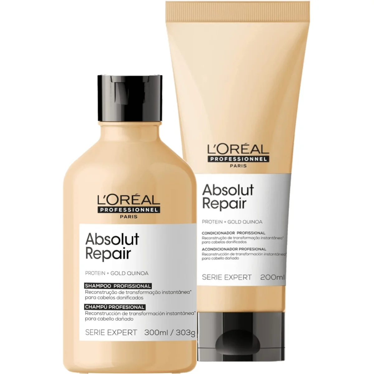 Kit Loreal Absolut Repair Gold Quinoa Shampoo Condicionador