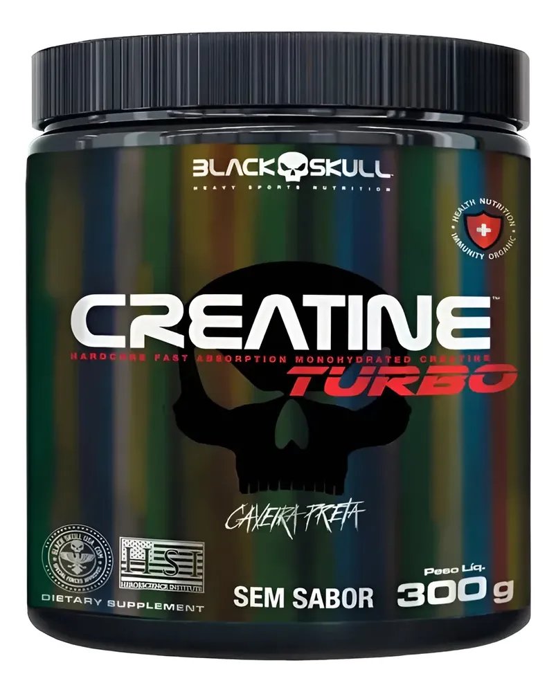 Suplemento em Pó 300g Caveira Preta - Black Skull S Sabor Sem sabor