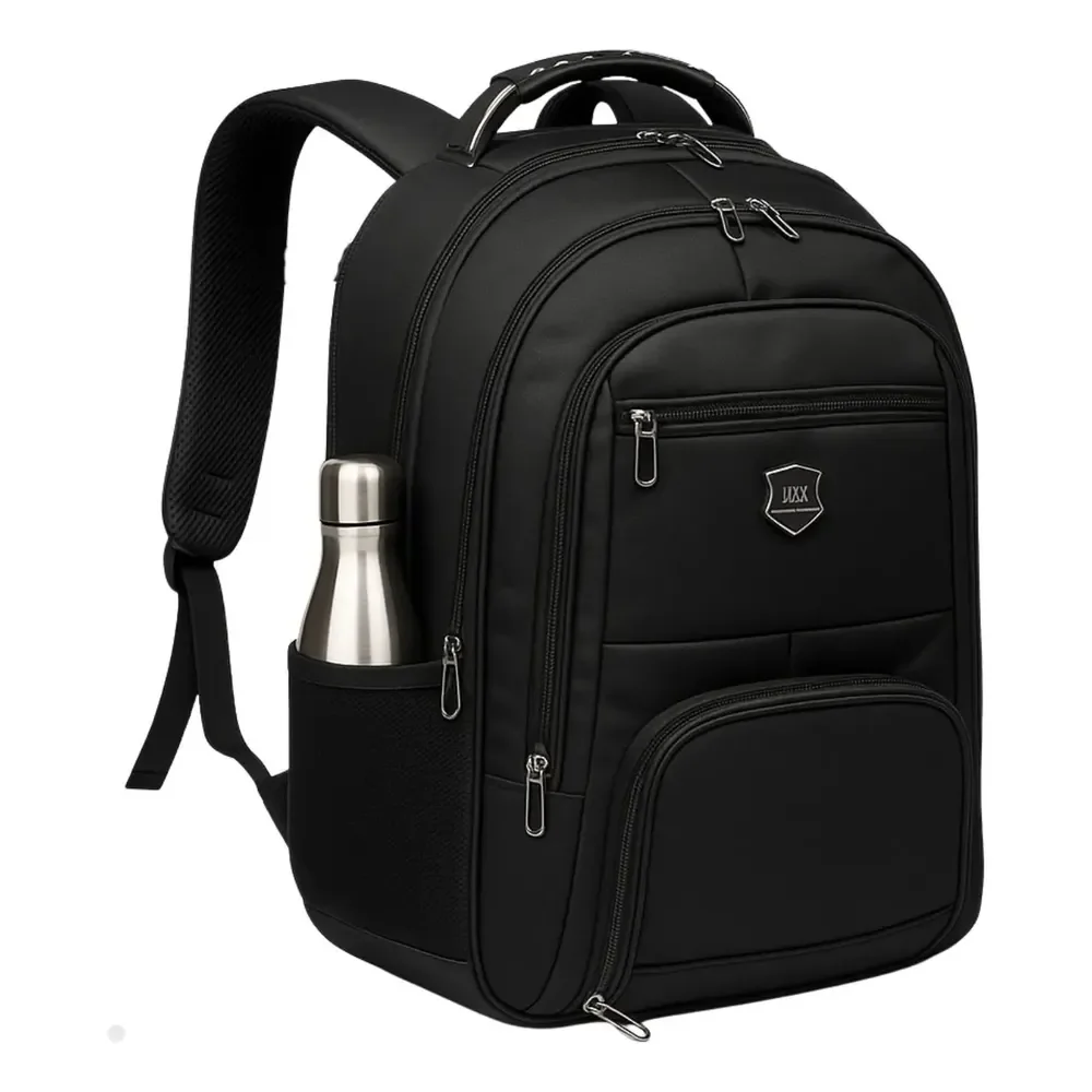 Mochila Masculina Impermeável Faculdade Alça Reforçada 40lts Mochila Preta Reforçada Impermeável Viagem Avião De Bordo