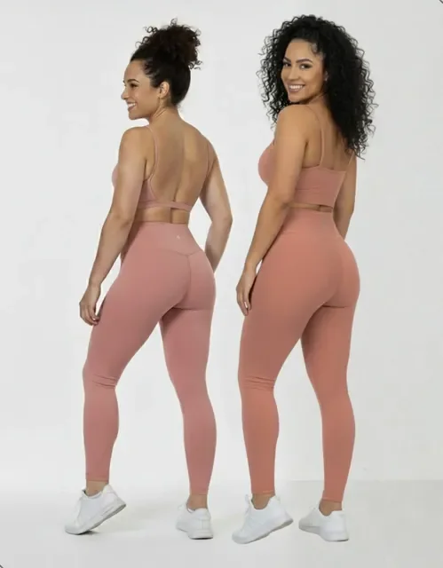 Kit 3 Conjuntos 1 Calça Legging + 2 Top Alça Roupa Feminina