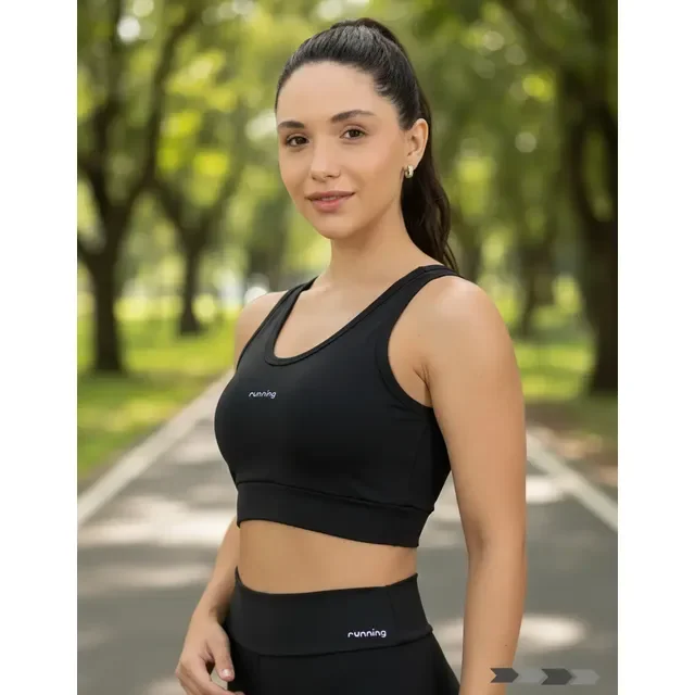 Top Fitness Feminino Suplex Bojo Removível Zero Transparente