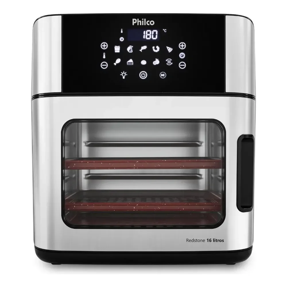 Fritadeira Air Fryer Philco Paf16a 4 Em 1 Painel Digital 16l Preto 127v
