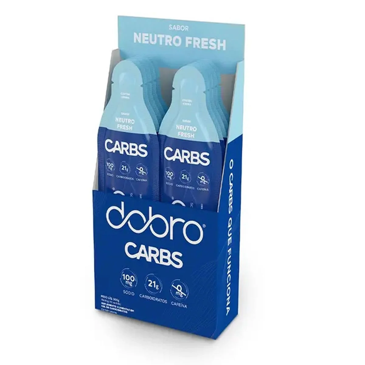 Carbs Gel, Dobro, Gel de Carboidrato, Sabor Neutro Fresh - 10 Sachês de 30g