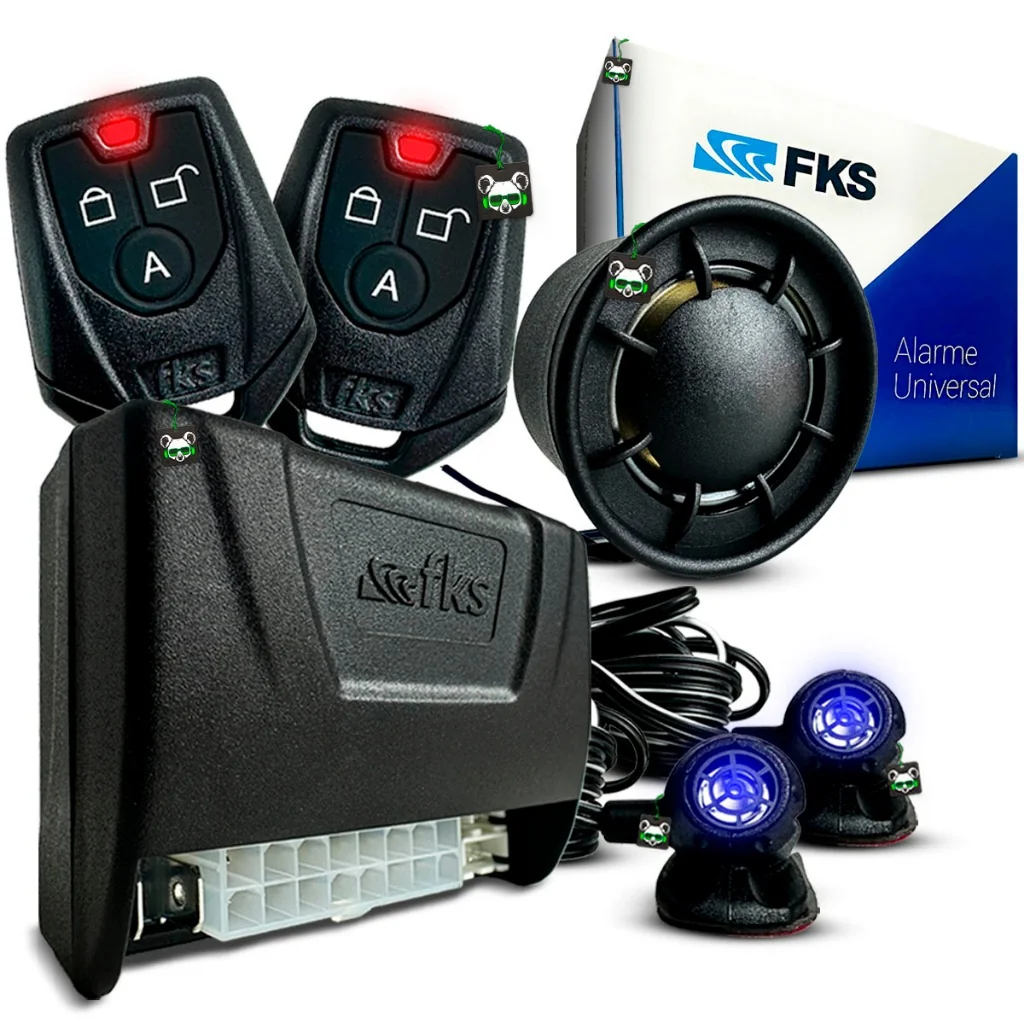 Kit Alarme Automotivo Universal Bloqueio FK902 CB Controle Sensor Presença Antifurto Trava 12V FKS
