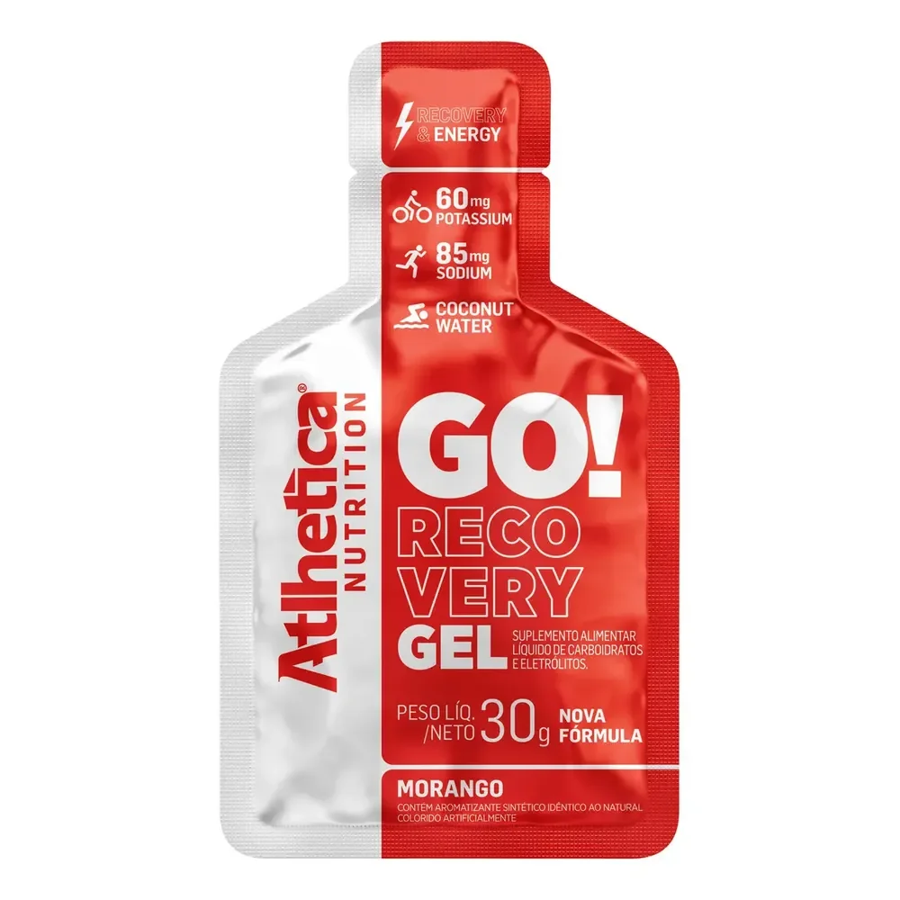Go! Energy Gel Recovery Morango Display Com 10 Saches De 30g Morango