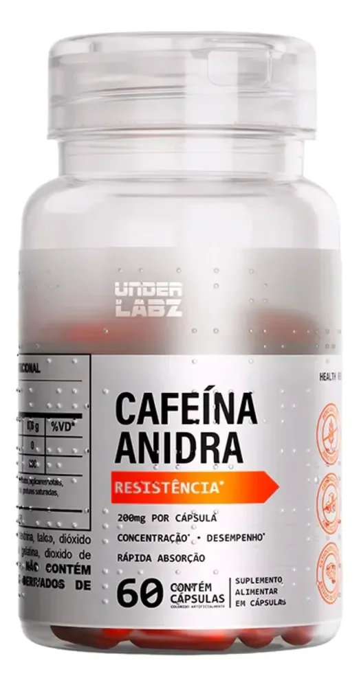 Cafeina Anidra Clinical Series Pote 60 Cápsulas Under Labz Sem Sabor