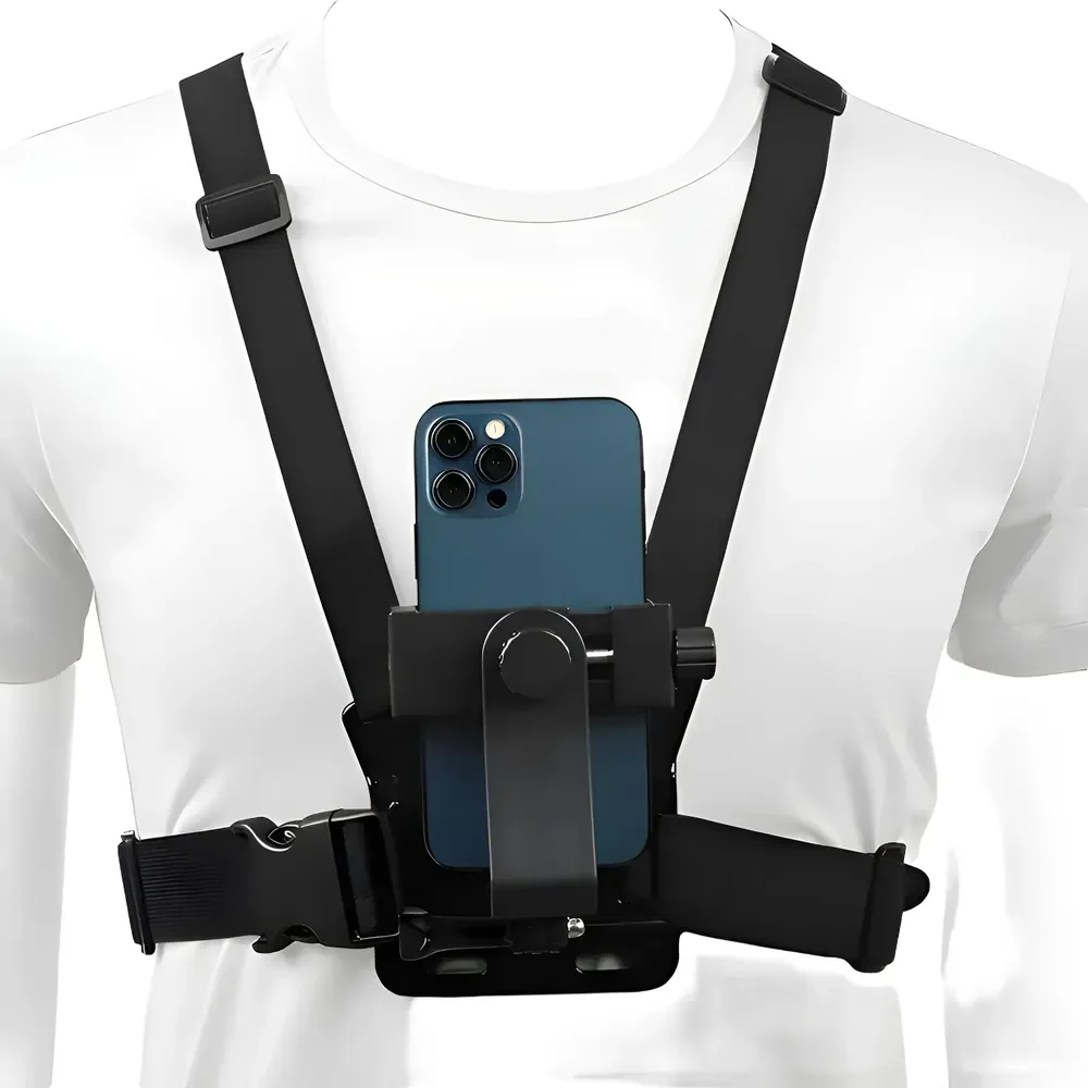 Suporte Peitoral Celular Gopro Sjcam Dji Action 4k Ultra Hd Preto
