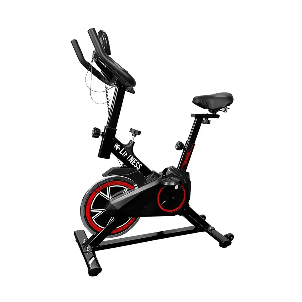 Bicicleta Spinning Premium Liftness Com Visor e Medidor de Pulso Ergométrica Semi Profissional Bike Sport Preto