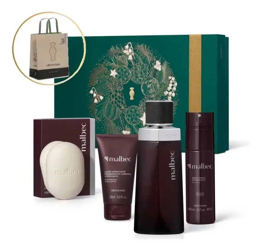 Kit Presente Natal Malbec Boticario Lançamento