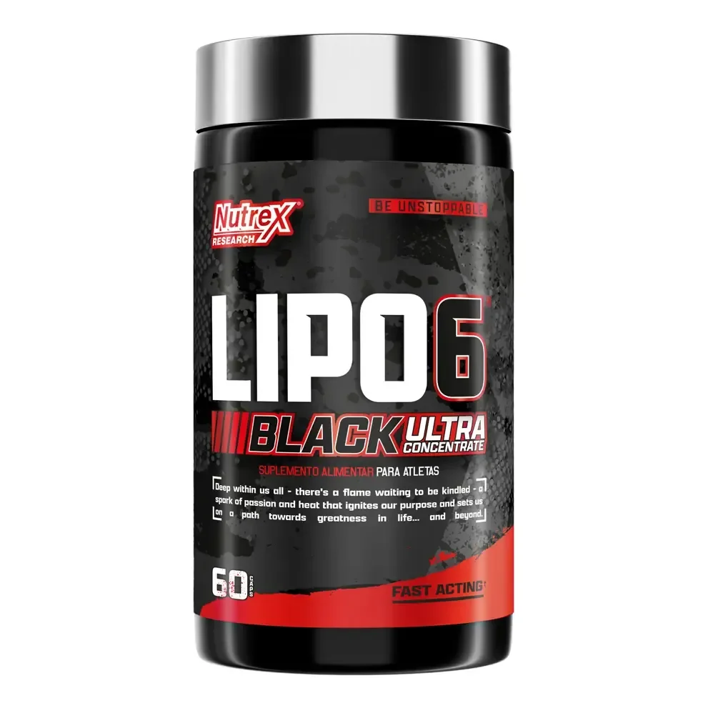 Termogenico Lipo 6 Black Ultra Concentrado - Nutrex Sabor Sem Sabor - 60 Cápsulas