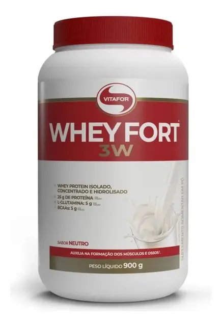 Whey Fort 900g Vitafor 3w (concen / Iso / Hidrol) - Original
