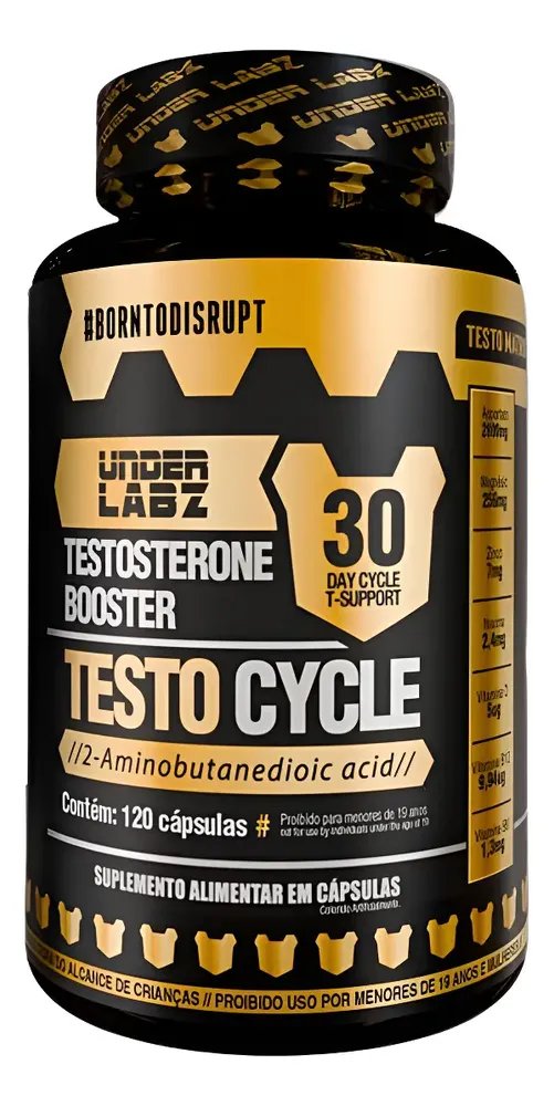 Testo Cycle Under Labz Zinco Magnésio Cromo Boro Vitamina D Testo Cycle 120 Cápsulas