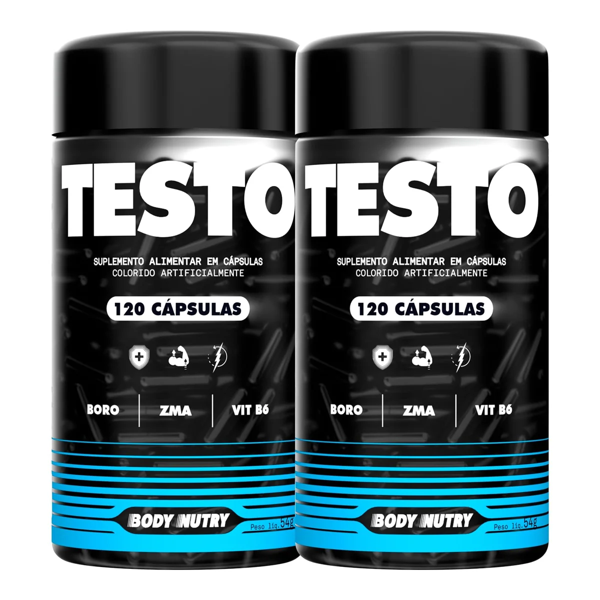 Kit 2x Body Nutry - Vitaminas e Minerais Pote 120 capsulas com Boro Magnésio Zinco Niacina Cálcio Vitamina B12 e B6 Suplemento Natural