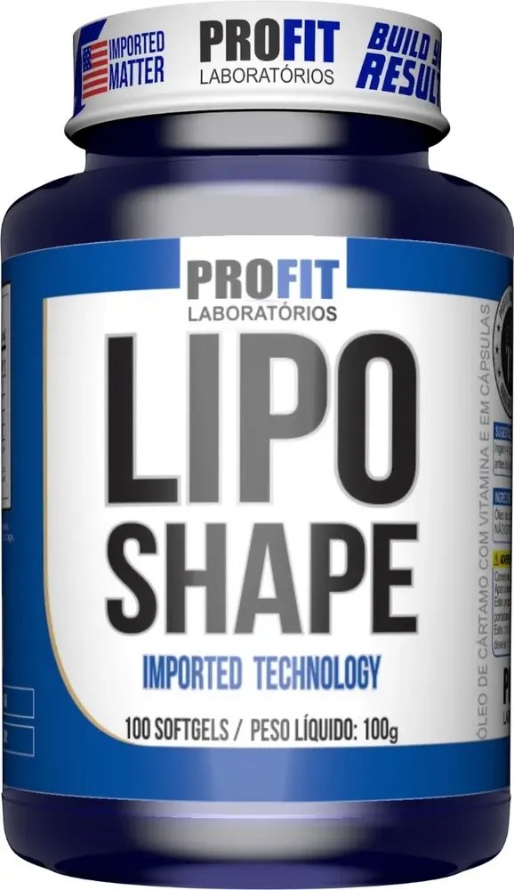 Termogênico Lipo Shape - Óleo De Cártamo 100 Cáps - Profit F Sabor Natural