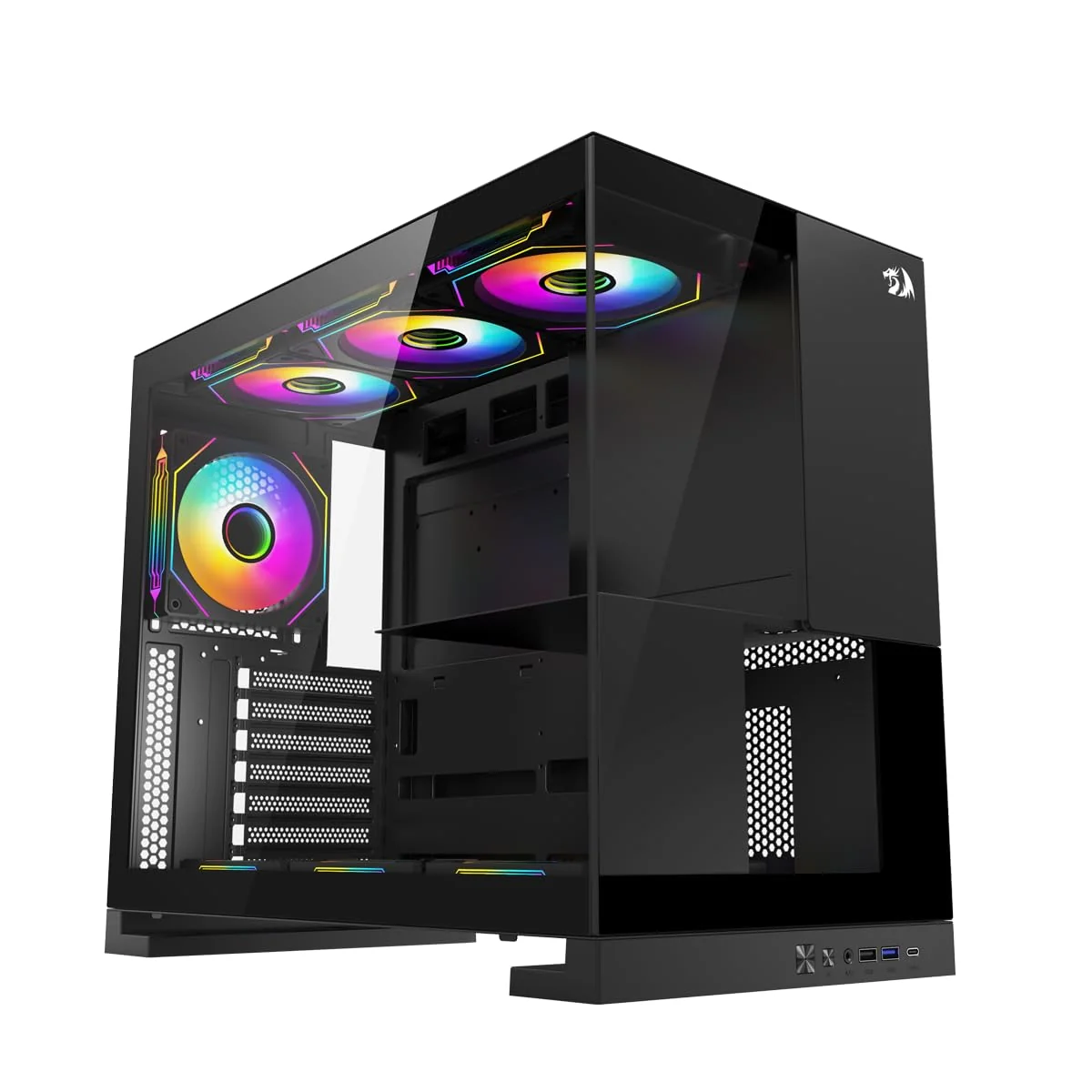 Gabinete Gamer Redragon Eternal Preto Sem Fans CA-612B