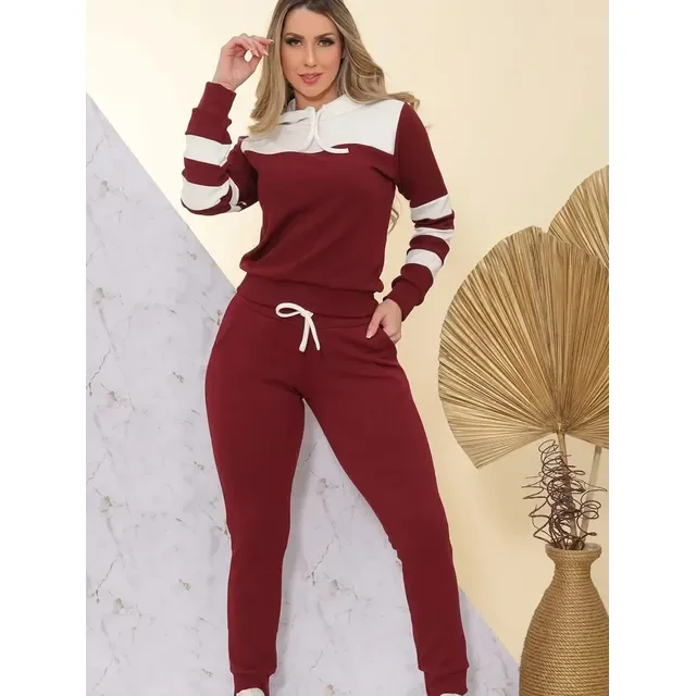 Conjunto De Frio Manga Longa Calça Blusa Tipo Moletom Barato