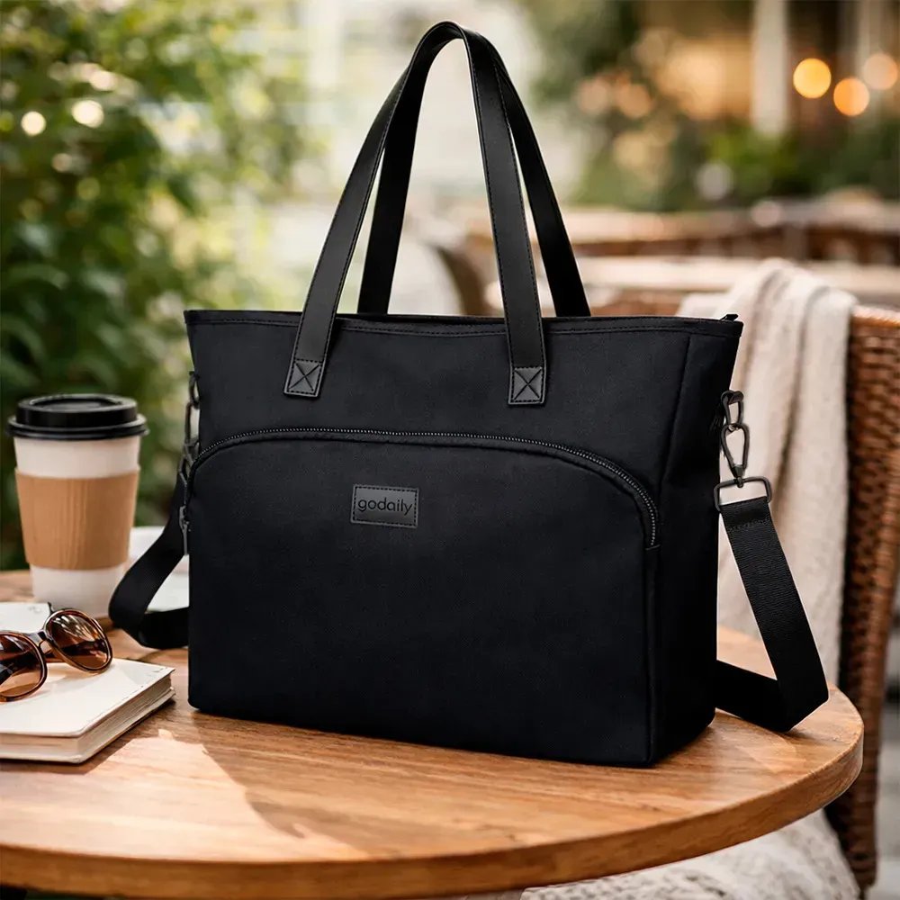 Bolsa Tote Loop Godaily Leve Moderna Feminina Cor Preto