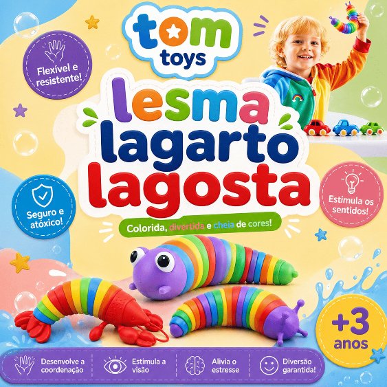 Brinquedo Lesma Caracol Lagarta De Minhocas Alivia o Estresse