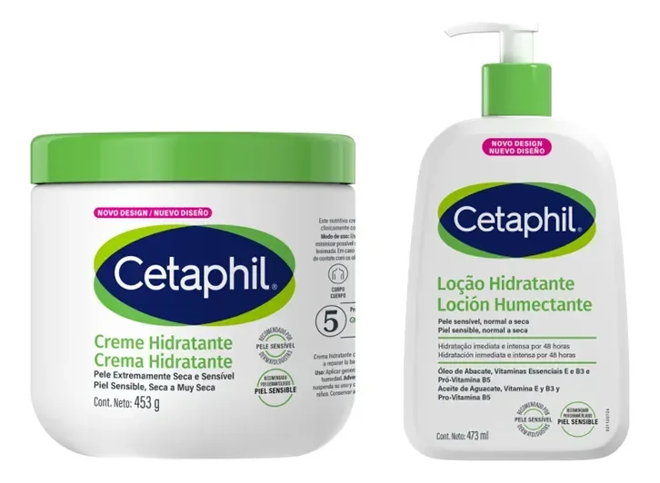 Kit Cetaphil: 1 Creme Hidratante Neutra 453g + 1 Loção Hidratante Neutra 473ml