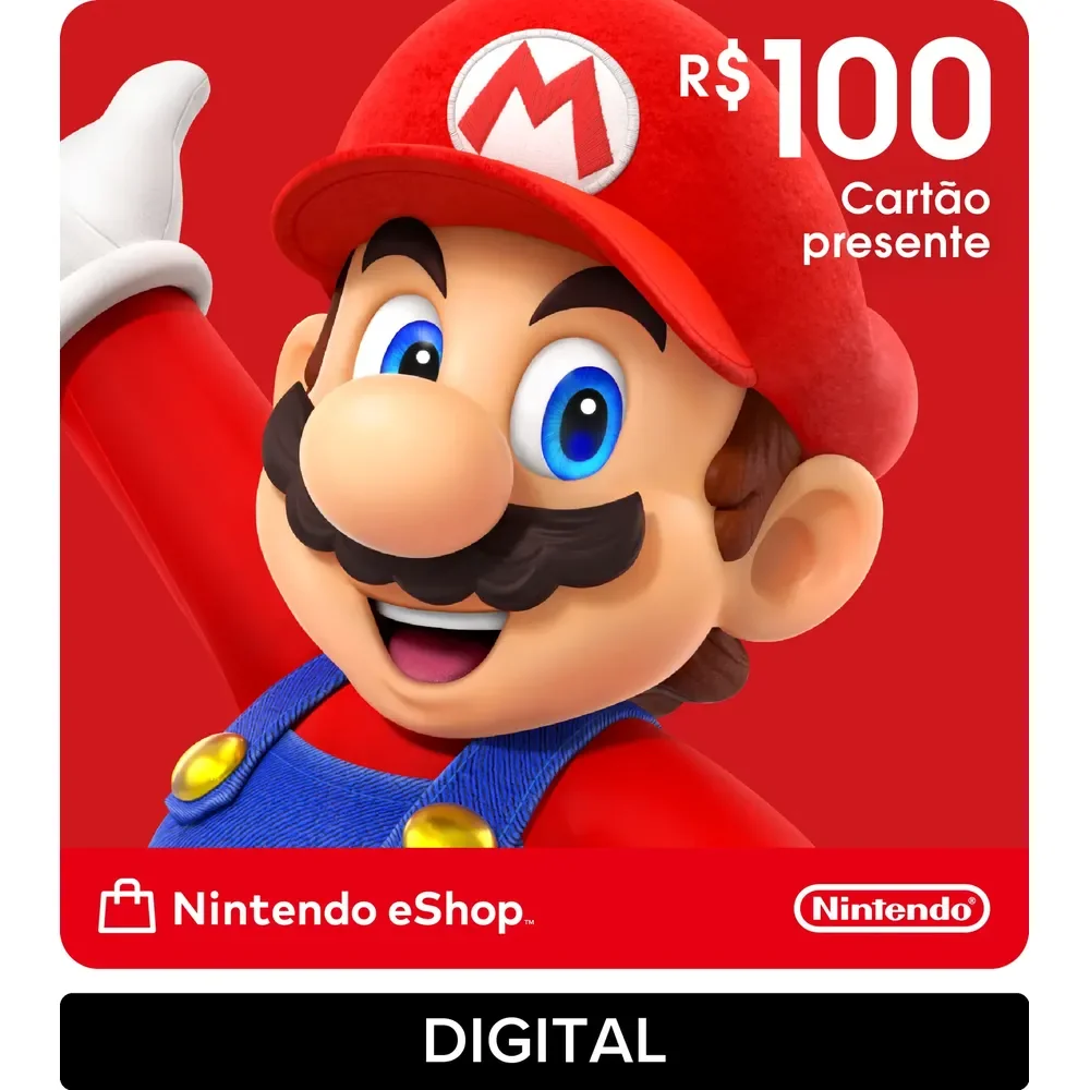 Nintendo Gift Card Eshop R$ 100 (digital)