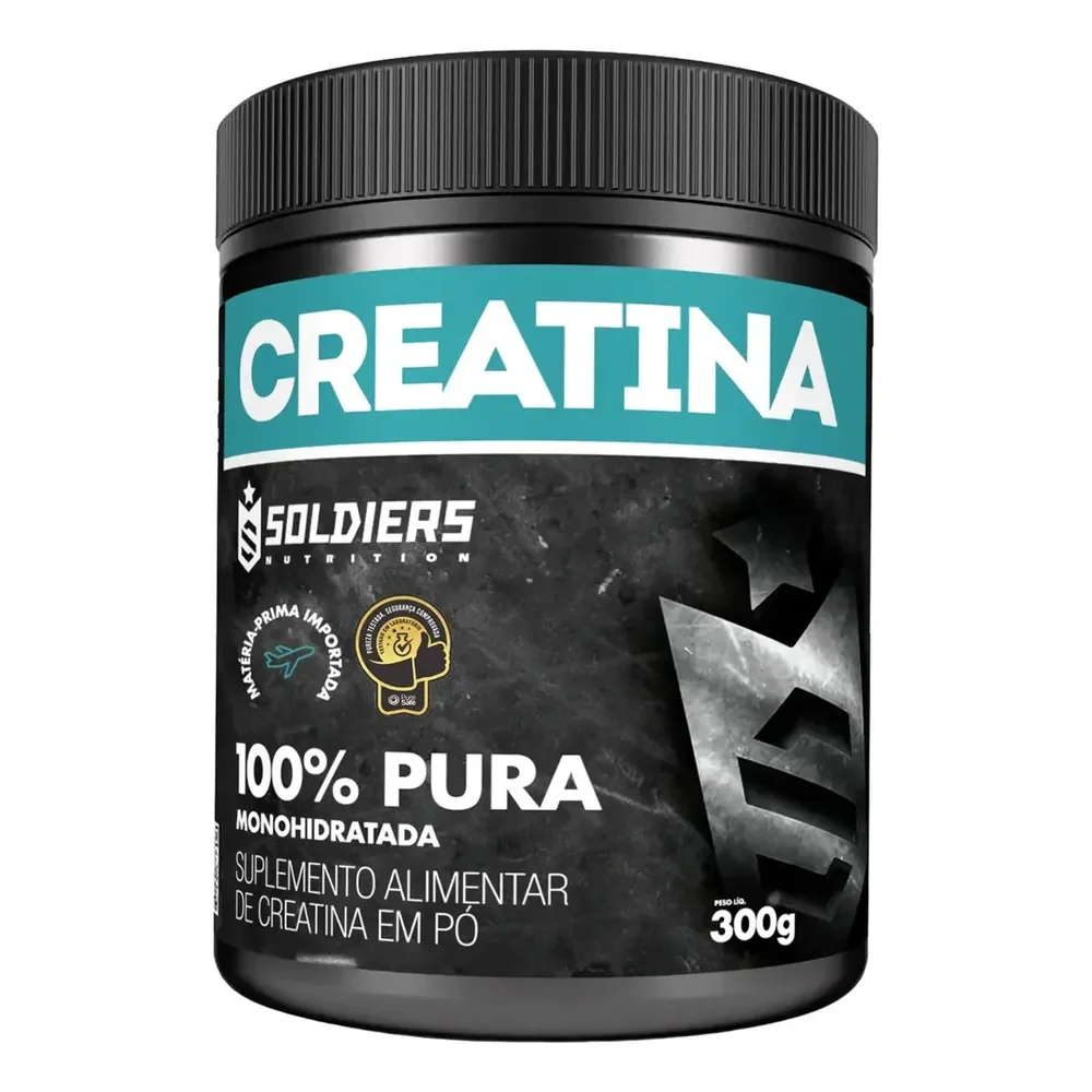 Creatina 300g Suplemento Monohidratada Em Pó 100% Pura - Soldiers Nutrition Sem Sabor