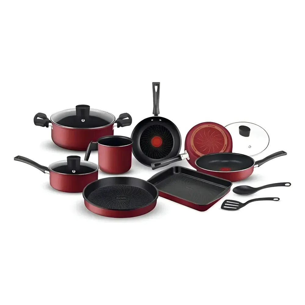 Conjunto 10 Peças Rochedo Limpa Fácil Cor Vermelho