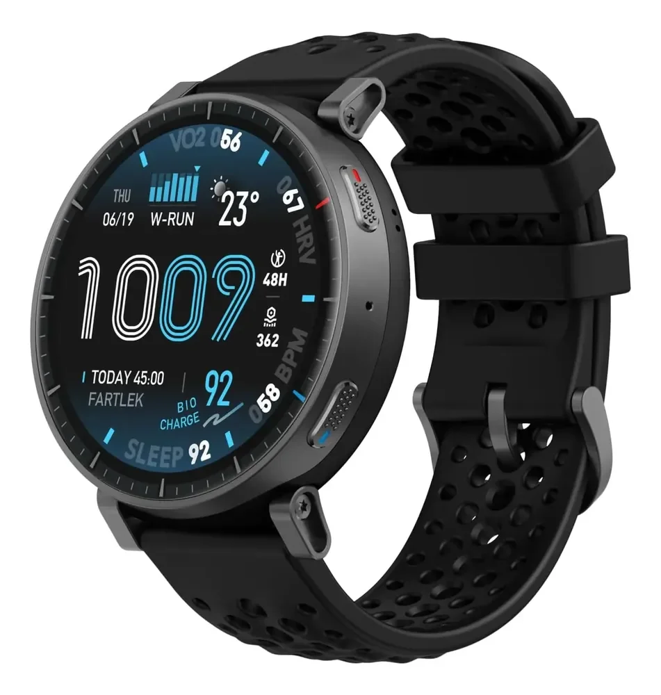 Amazfit Active Max 1,5  Amoled 3000 Nits Gps 25 Dias 4gb Preto Mesh