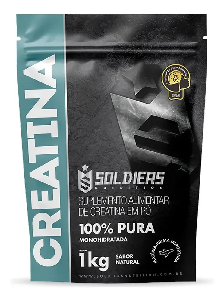 Creatina 1kg Suplemento Monohidratada em pó 100% Pura - Soldiers Nutrition