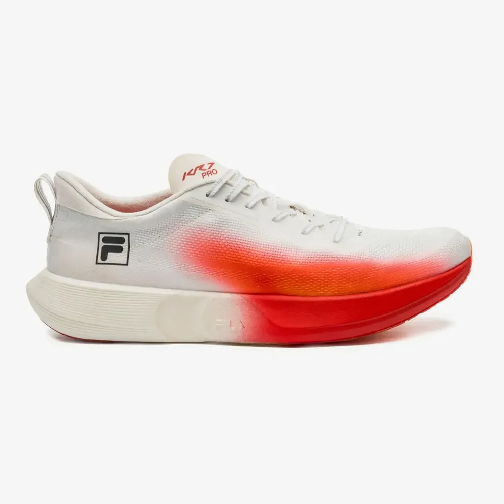 Tênis Fila Kr7 Pro Speed Tech Corrida Com Placa De Carbono Branco/preto/vermelho Liso 42 Br