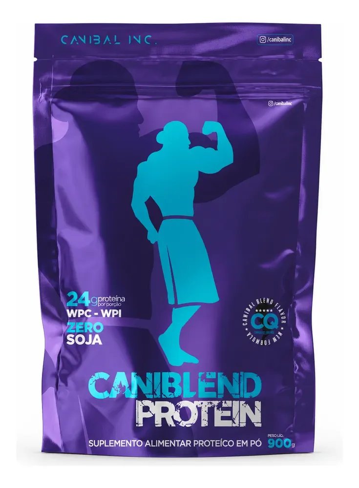 Whey Protein Caniblend Canibal Refil 900g Chocolate Branco