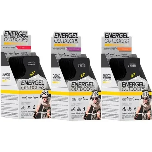 Kit 3x Caixas Gel Energel Outdoors 30 Sachês - Body Action Sabor Tangerina