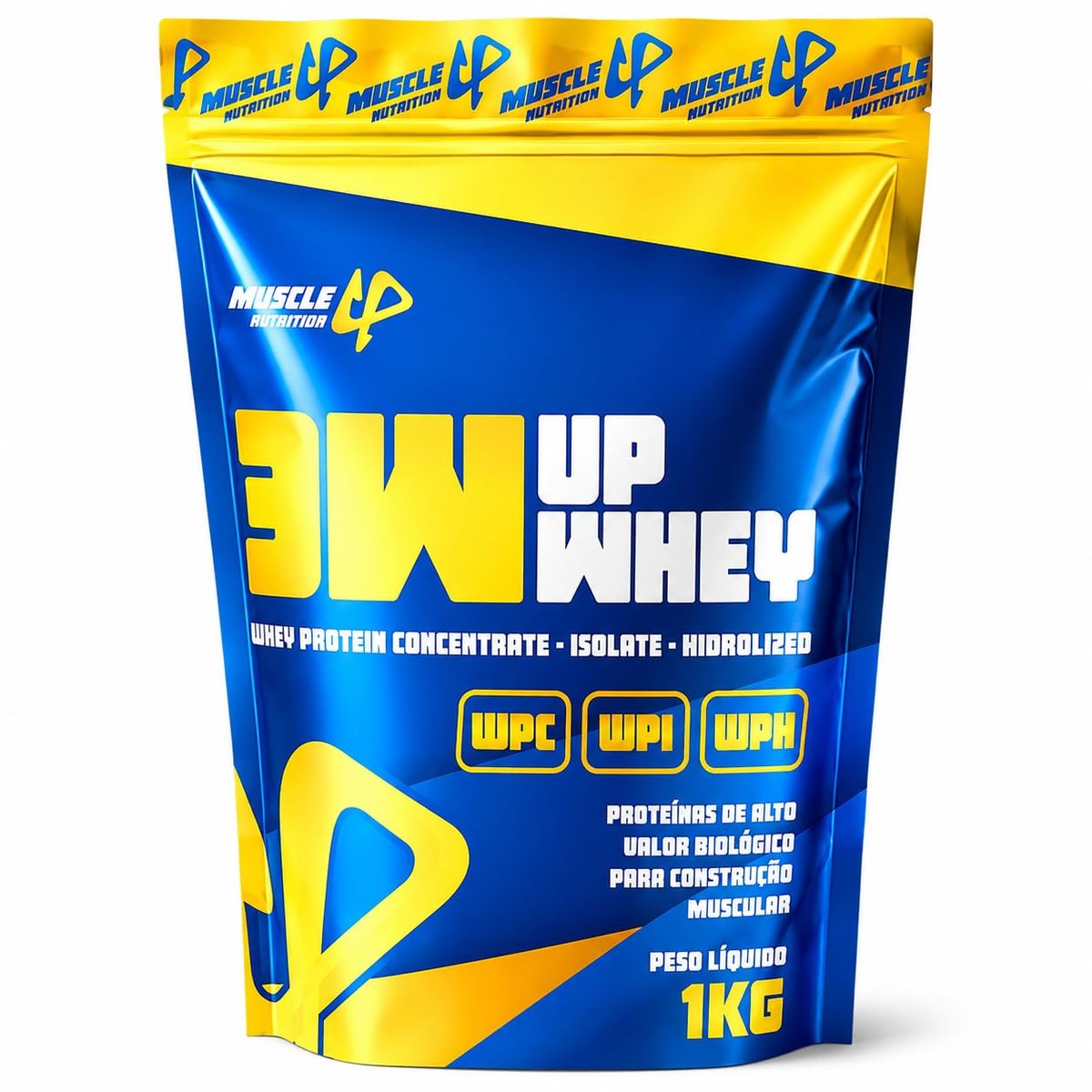 Whey Protein 3W 100% 24g De Proteína/Dose (30g) Baixo Carbo 1kg - Muscle Up