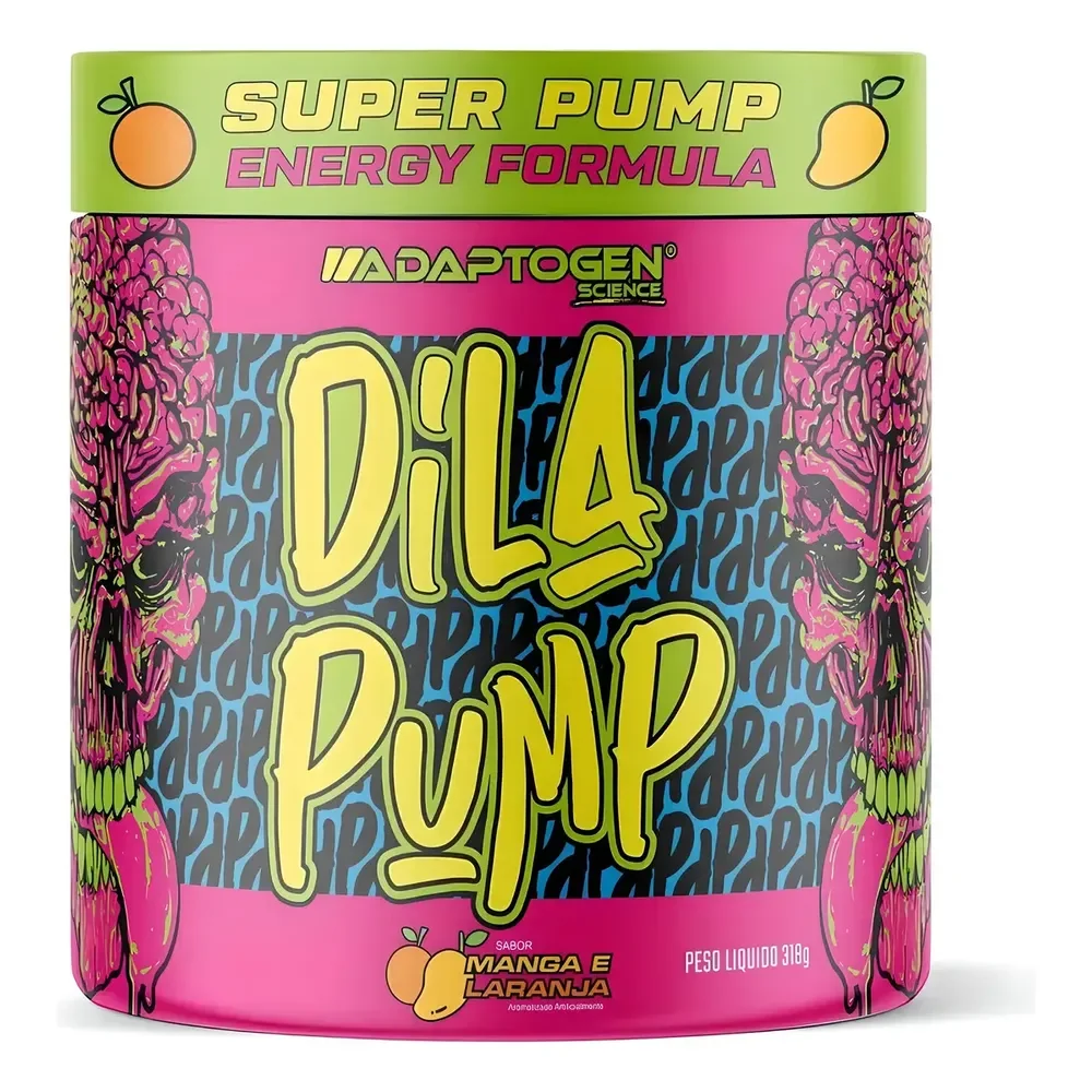 Dila Pump Pré-treino E Vasodilatador 318g Adaptogen Science Sabor Mango And Orange Manga & Laranja