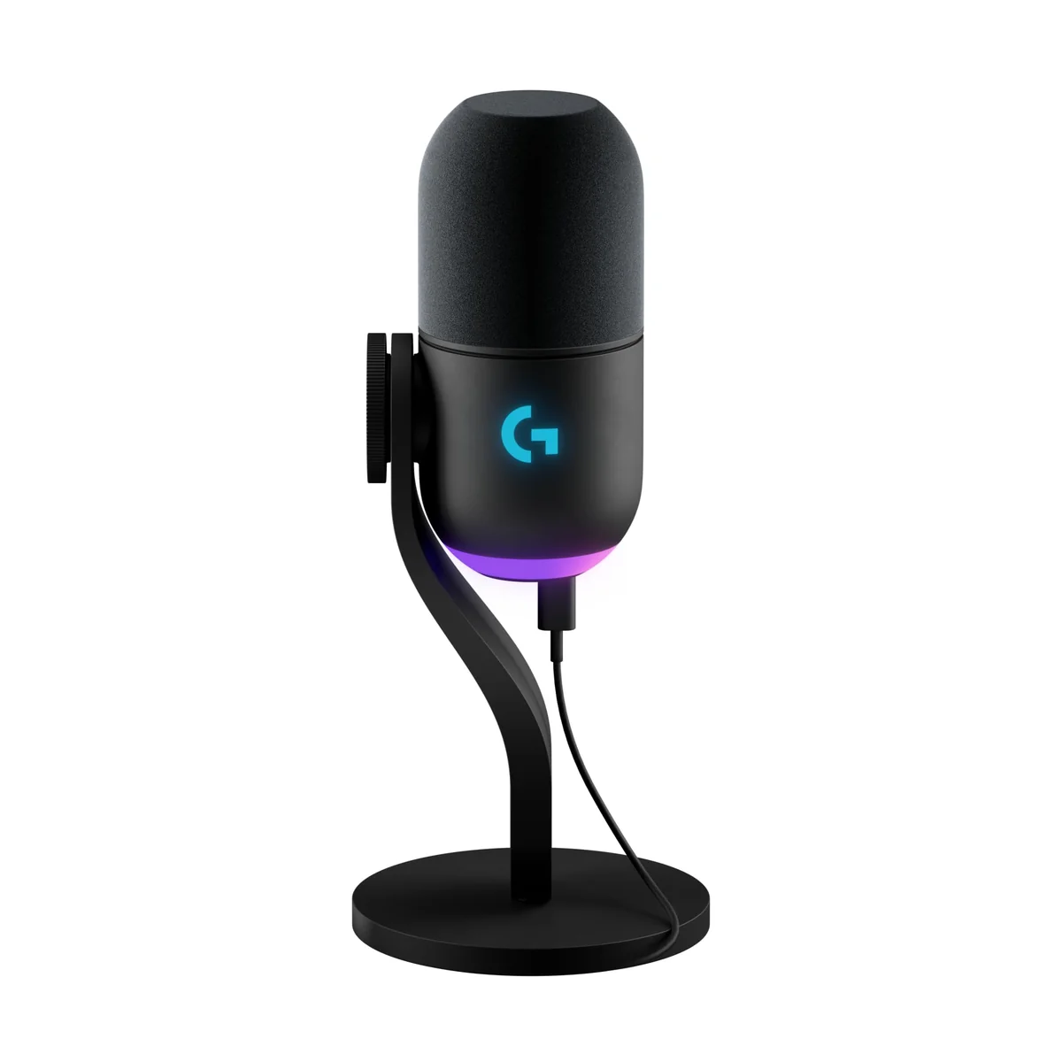 Microfone Dinâmico Gamer Logitech G Yeti GX com RGB LIGHTSYNC Captação Dinâmica Supercardioide, Conexão USB Plug and Play para Gravação de Conteúdo e Streaming em PC e Mac - Preto