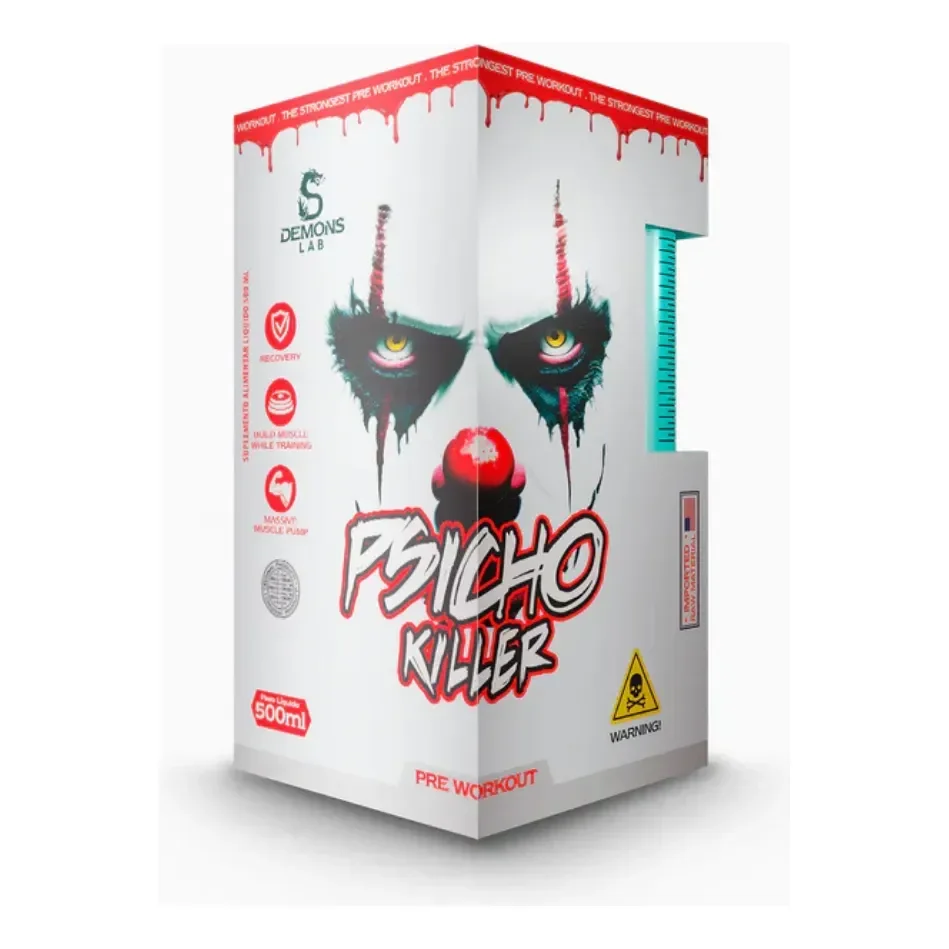 Versão Líquida Pré Treino Psicho Killer 500ml - Demons Lab Suco De Frutas