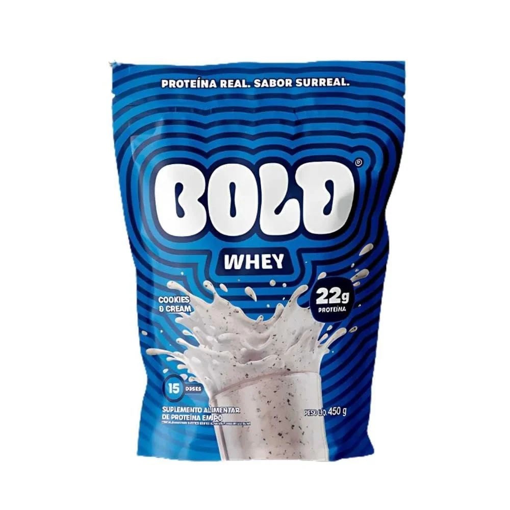 WHEY PROTEIN 3W - BOLD WHEY (450g) - Sabor: Cookies & Cream