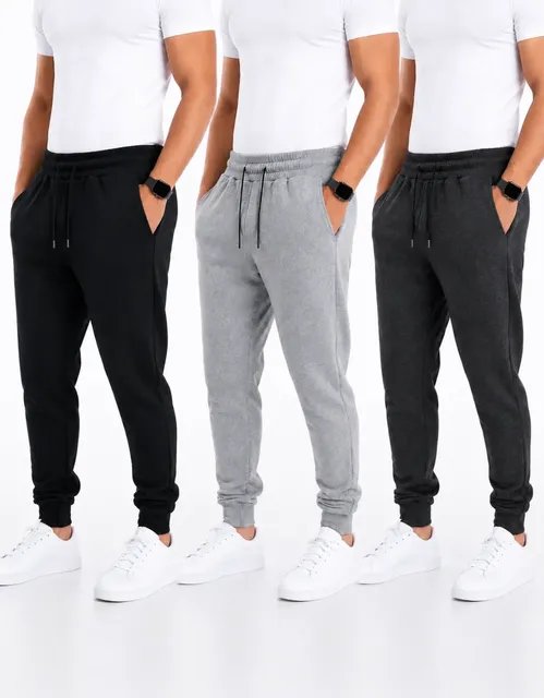 Kit 3 Calça Moletom Jogger Masculina Frio Inverno Treino Top